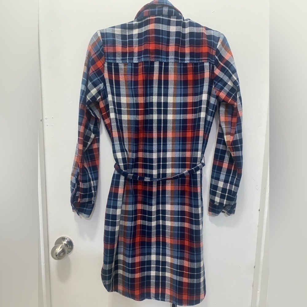 Universal Thread Blue Plaid Buttoned Down Shirt D… - image 2